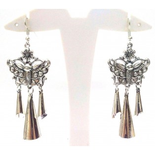 Silver Oxidized Earring Jhumka Jhumki Ethnic Boho Drop Dangle Long Jewelry E71